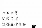 《如果全世界背叛了你》(玺晨演唱)的文本歌词及LRC歌词