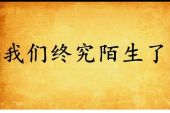 《我们终于陌生了(女声版)》(李冰演唱)的文本歌词及LRC歌词