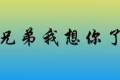 《兄弟我特别的想你》(熊大演唱)的文本歌词及LRC歌词