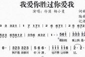 《我爱你胜过你爱我》(杨小曼演唱)的文本歌词及LRC歌词