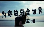 《为你放弃全世界》(王琪演唱)的文本歌词及LRC歌词