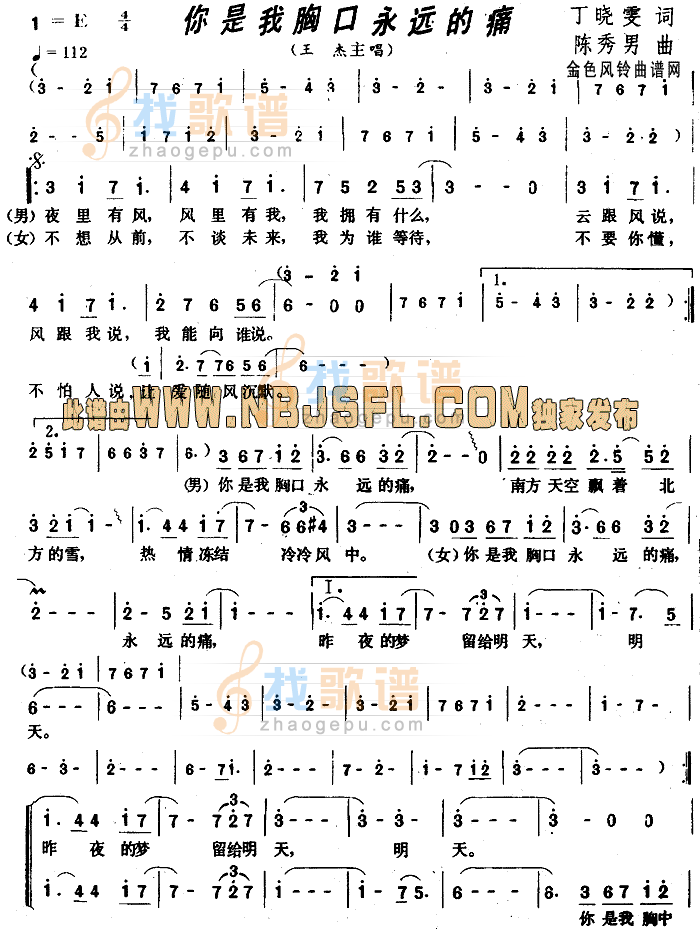 《你是我胸口永远的痛》LRC歌词 《你是我胸口永远的痛》(蔡依林&五月天)歌词555uuu下载