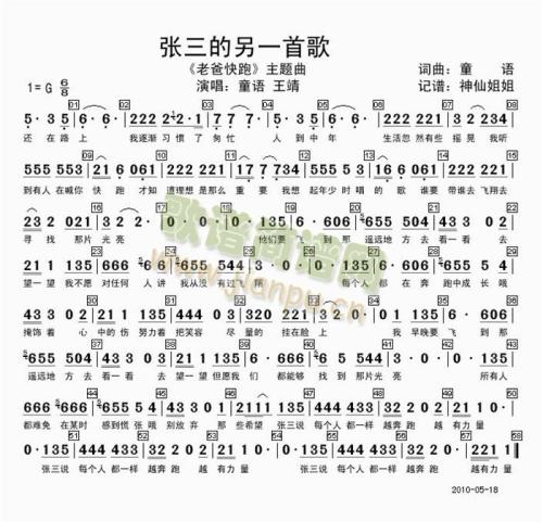 《张三的另一首歌》LRC歌词 《张三的另一首歌》(王童语)歌词555uuu下载