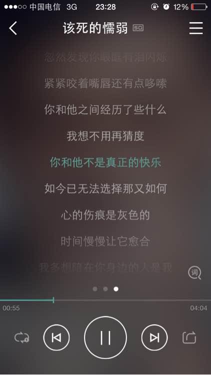 《该死的懦弱》LRC歌词 《该死的懦弱》(胜屿)歌词555uuu下载