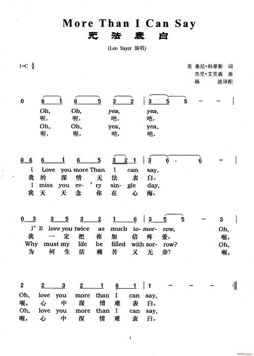 《More Than I Can Say》(Leo,Sayer)歌词555uuu下载