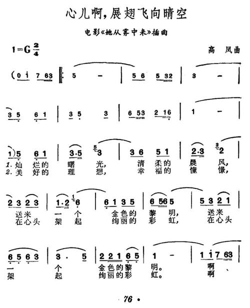 《心儿啊,展翅飞向晴空》(李谷一)歌词555uuu下载