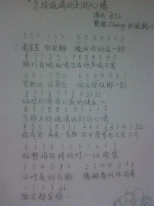 《怎样说清此刻的心情》LRC歌词 《怎样说清此刻的心情》(BY2)歌词555uuu下载