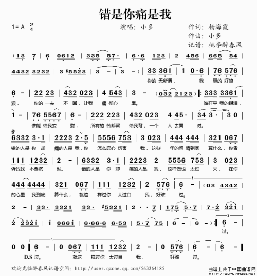 《错是你痛是我》(陈瑞)歌词555uuu下载