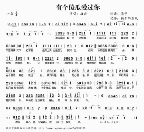 《有个傻瓜爱过你》(唐古)歌词555uuu下载