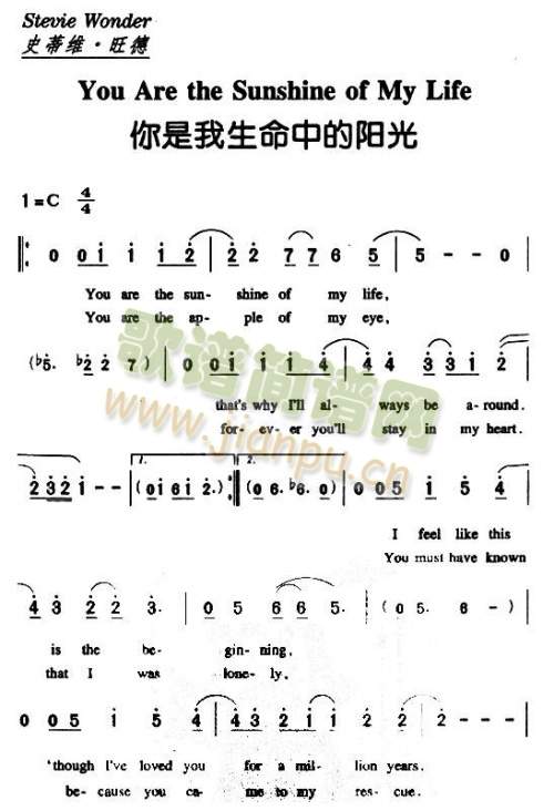 《你是我阳光》LRC歌词 《你是我阳光》(米景&本兮)歌词555uuu下载