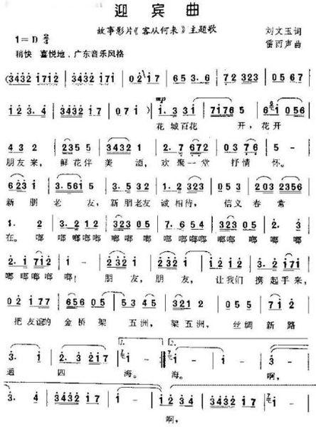 《迎宾曲》LRC歌词 《迎宾曲》(李谷一)歌词555uuu下载