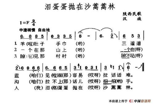 《泪蛋蛋抛在沙蒿蒿林》(王建房)歌词555uuu下载