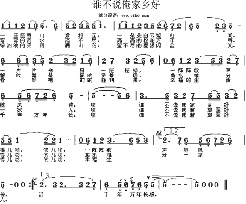 《谁不说俺家乡好》LRC歌词 《谁不说俺家乡好》(彭丽媛)歌词555uuu下载