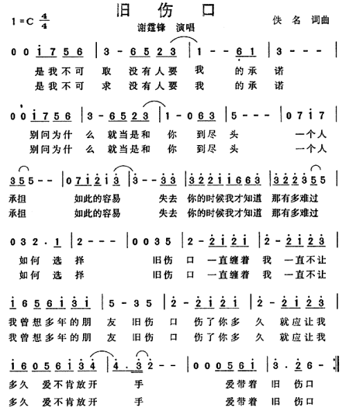 《旧伤口》LRC歌词 《旧伤口》(威仔&奶兔)歌词555uuu下载