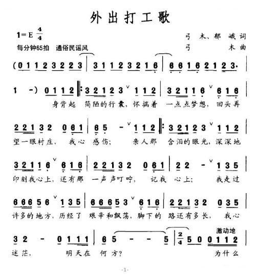 《打工歌》LRC歌词 《打工歌》(孙艺玲)歌词555uuu下载