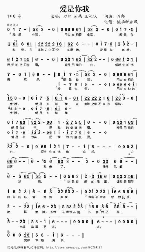 《爱是你我 - 王汉仪合唱 m 43s》(云朵,刀郎)歌词555uuu下载
